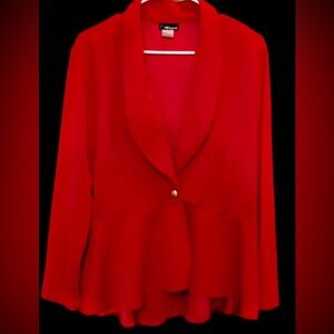 Beautiful, elegant sophisticated red sparkly business two-piece suit set